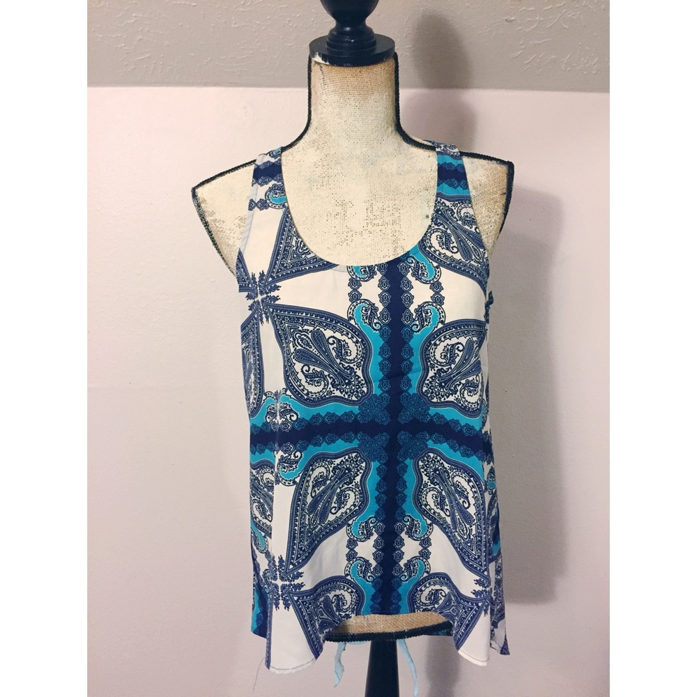 Paisley high-low top
